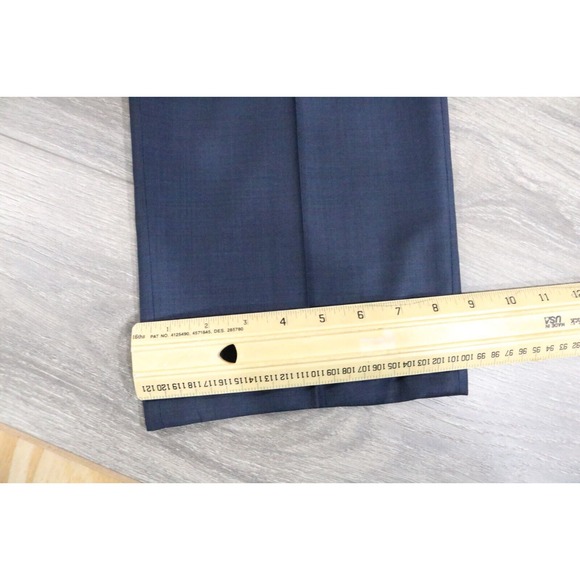 54L Hart Schaffner Marx Navy Wool 2-Piece Suit Trousers Jacket Pants 37 - Picture 15 of 15